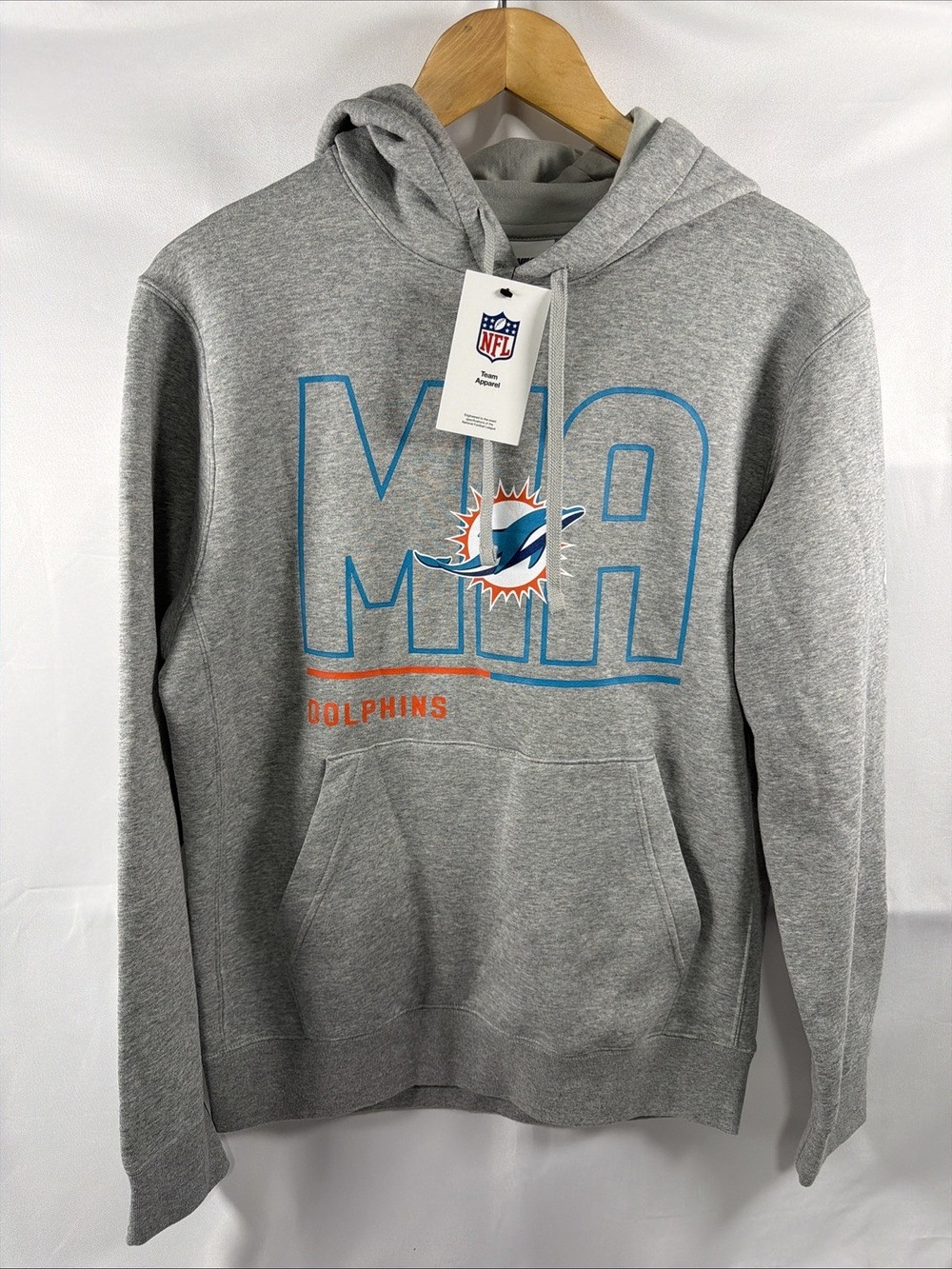NWT Nike Miami Dolphins Grey Hoodie Small Sweatshirt NFL MIAMI Team Gear NWT